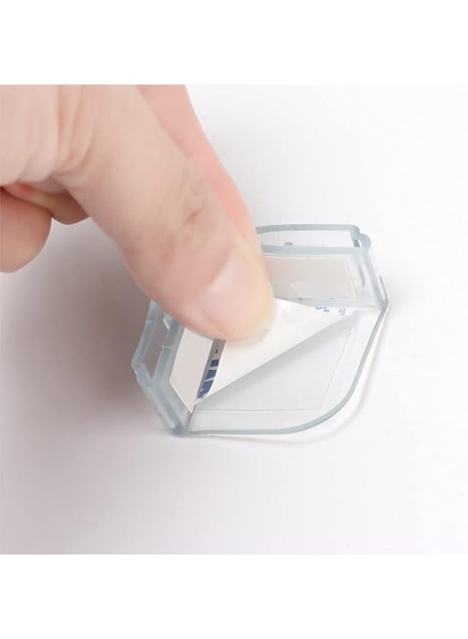 واقيات زوايا سيليكون شفافة لسلامة الأطفال - عبوة من 4 قطع على شكل حرف L، ذاتية اللصق ومقاومة للصدمات، مناسبة للطاولات والأدراج وحواف الأثاث. - Image 3